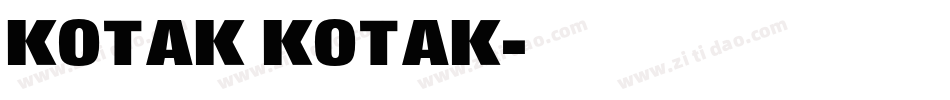 KOTAK KOTAK字体转换